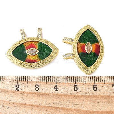Brass Micro Pave Cubic Zirconia Pendants KK-F892-03G-1