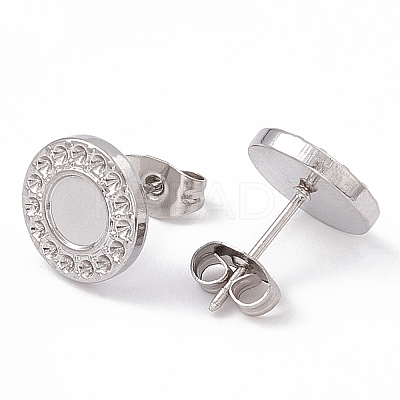 Non-Tarnish 304 Stainless Steel Stud Earring Findings EJEW-G338-01P-1