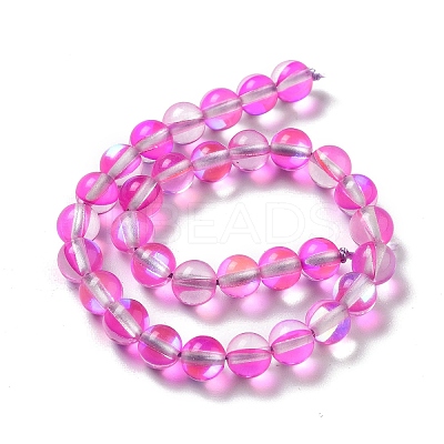 Synthetic Moonstone Beads Strands G-P528-J01-04-1