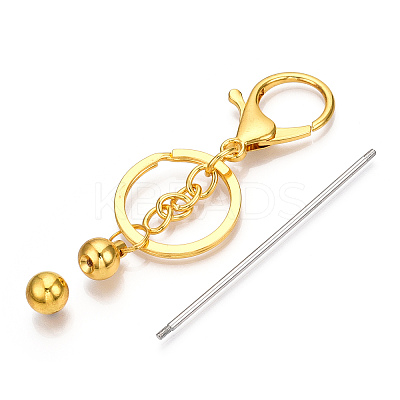 Alloy Bar Beadable Keychain for Jewelry Making DIY Crafts KEYC-A011-01G-1