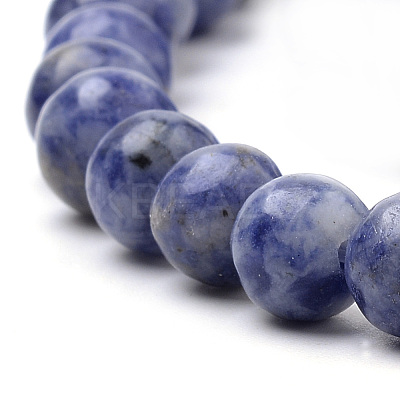 Natural Brazil Blue Spot Jasper Beads Strands G-S259-36-12mm-1