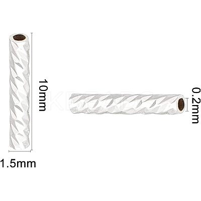 SUPERFINDING 40pcs 2 Color  Brass Tube Beads KK-FH0003-26-1