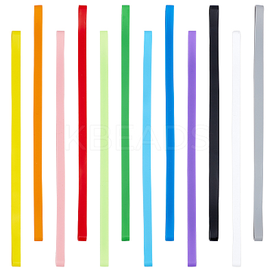 12Pcs 12 Colors Silicone Towel Bands for Beach Chairs AJEW-GF0006-86-1