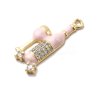 Brass Micro Pave Cubic Zirconia Pendants KK-H089-30G-02-1
