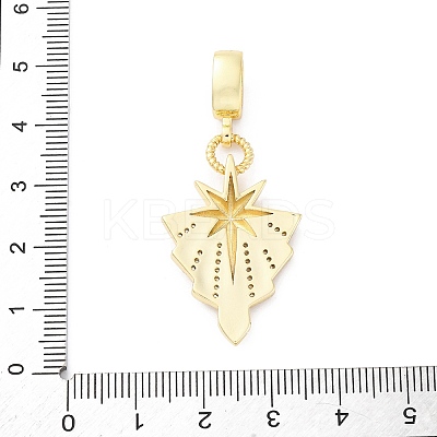 Brass Micro Pave Cubic Zirconia Pendants KK-S510-09G-1
