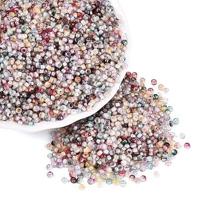 Picasso Glass Seed Beads SEED-Q041-02O-1
