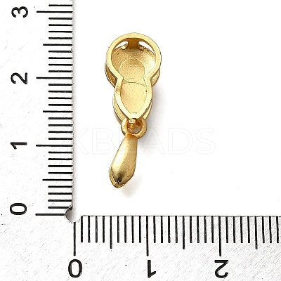 Brass Ice Pick Pinch Bails KK-M313-15G-03-1