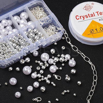461Pcs Round Beads Kit for DIY Bracelet Making DIY-YW0004-45S-1