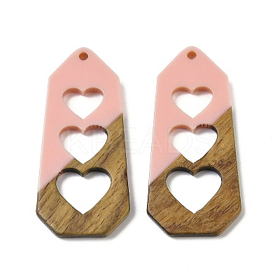 Resin and Walnut Pendants WOOD-I013-06C-1