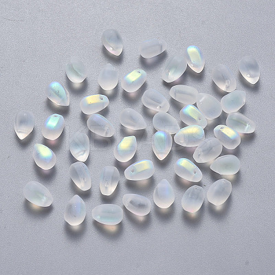 Transparent Spray Painted Glass Charms LS-GLAA-R211-03-C02-1