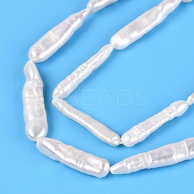 Natural Baroque Stick Pearl Keshi Pearl Beads Strands PEAR-N021-19-01A-1