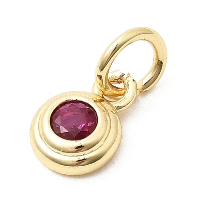 Brass Cubic Zirconia Charms KK-G554-02B-07-1