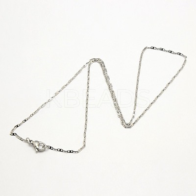 Tarnish Resistant Trendy Unisex 304 Stainless Steel Rectangle Link Chain Necklaces NJEW-M058-A-02-1