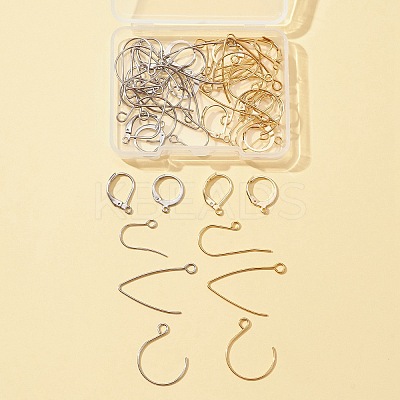 48Pcs 12 Style 304 Stainless Steel Leverback Earring Findings & Earring Hooks STAS-FS0001-28-1
