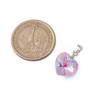 10Pcs Glass Pendants PALLOY-JF03119-02-1