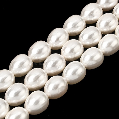 Electroplated Shell Pearl Beads Strands BSHE-B008-04-1