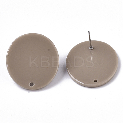 Cellulose Acetate(Resin) Stud Earring Findings KY-R022-013-1