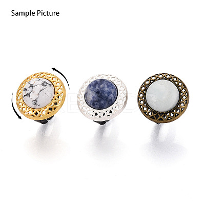 Adjustable Alloy & Iron Bezel Cup Ring Base with Rotatable Tray MAK-T012-05S-1