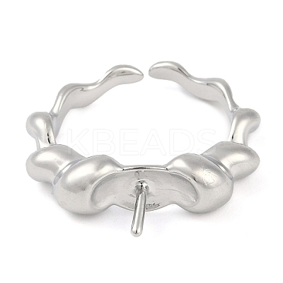 Brass Cuff Finger Ring Settings KK-L219-15C-P-1