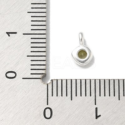 925 Sterling Silver Cubic Zirconia Flat Round Charms STER-R002-02S-10-1