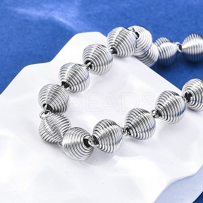 304 Stainless Steel Link Chain Bracelets for Women Men BJEW-R018-13P-1