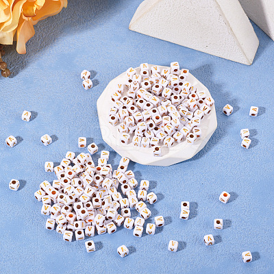 Opaque Acrylic Beads MACR-TAG0001-07V-1