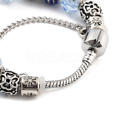Tibetan Style Alloy European Bracelets BJEW-M320-01AS-1
