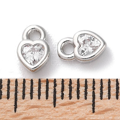 Rack Plating Brass Micro Pave Cubic Zirconia Pendants KK-Z039-08P-1