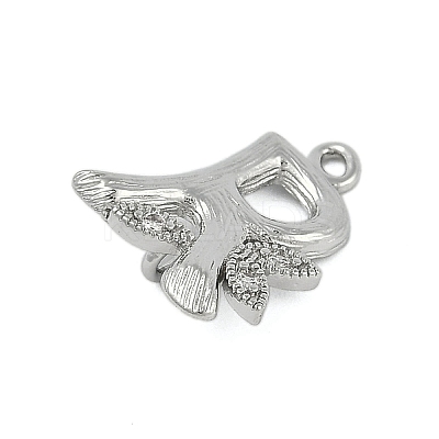 Brass Crystal Rhinestone Letter Links Connector Charms KK-S395-06P-R-1