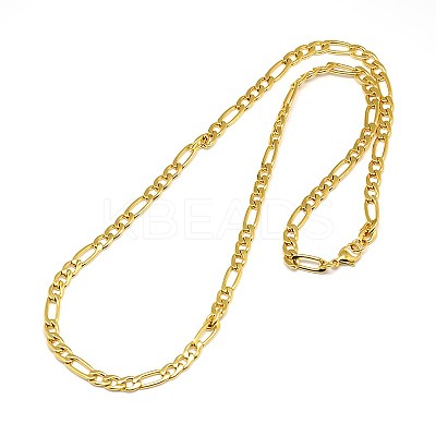 304 Stainless Steel Figaro Chain Necklace Making STAS-A028-N021-1