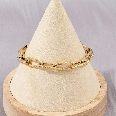 304 Stainless Steel Link Chain Bracelets for Women BJEW-Z143-12G-1