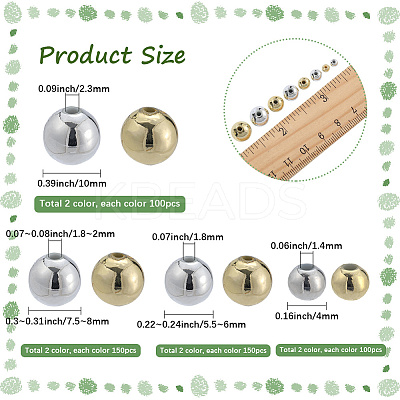 1000Pcs 8 Styles ABS Plastic Beads KY-SP0001-44-1