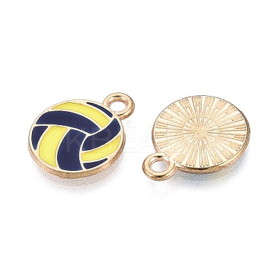 Alloy & Enamel Pendants ENAM-T021-72G-02-1