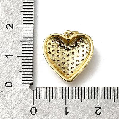 Brass Micro Pave Cubic Zirconia Pendants KK-C090-42G-03-1