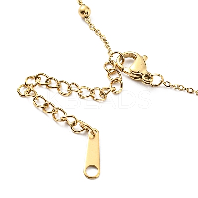 304 Stainless Steel Satellite Chain Necklace for Women NJEW-A008-01G-1