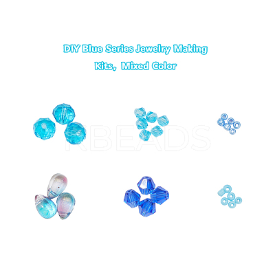 DIY Blue Series Jewelry Making Kits DIY-YW0003-05B-1