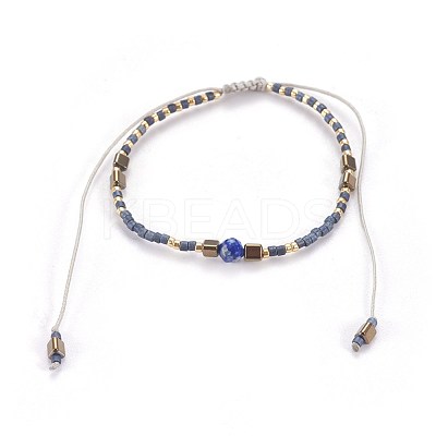 Nylon Thread Braided Bead Bracelets BJEW-E360-04-1