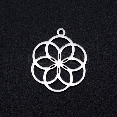 Tarnish Resistant 201 Stainless Steel Filigree Charms STAS-T049-T671-1-1