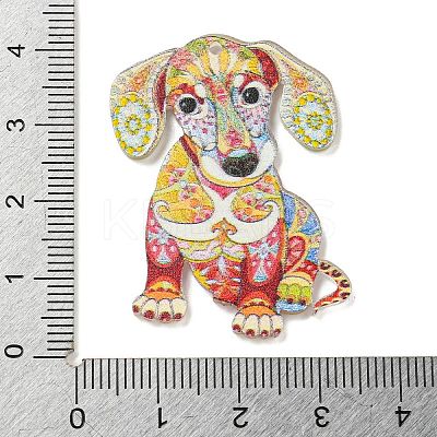Animal Theme Double-sided Printed Acrylic Pendants OACR-L017-04D-1