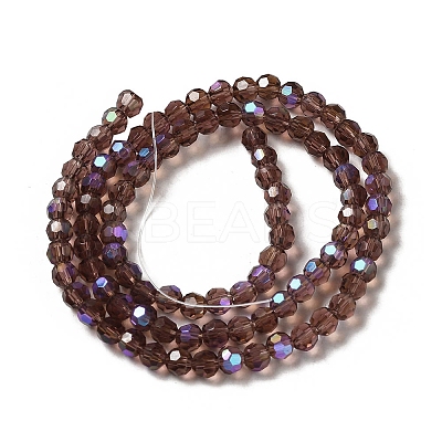 Electroplate Transparent Glass Beads Strands LS-EGLA-A035-T4mm-L13-1