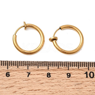 Ion Plating(IP) 304 Stainless Steel Clip-on Earrings EJEW-P232-01G-1
