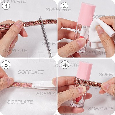 5 Yards Self Adhesive Resin Rhinestone Tape DIY-SP0002-49F-1