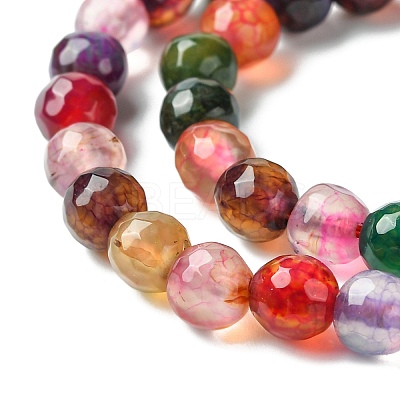 Natural Agate Round Beads Strand G-L084-6mm-08-1