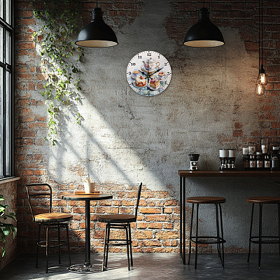 MDF Printed Wall Clock HJEW-WH0058-028-1