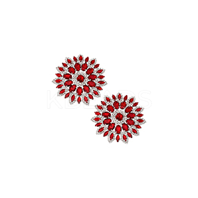 2Pcs Alloy with Rhinestone Handicraft Beading Appliques AJEW-FG0004-29D-1