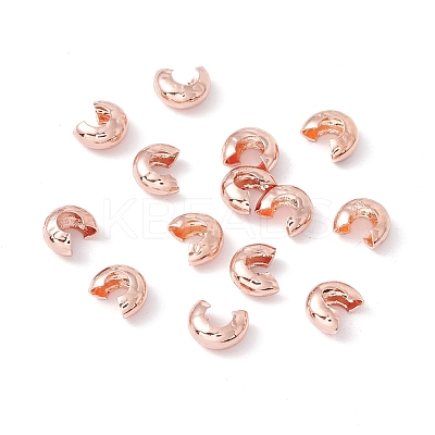 Brass Crimp Beads Covers KK-P219-05B-RG-1