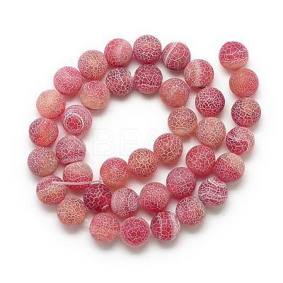 Natural Weathered Agate Bead Strands G-S237-4mm-09-1
