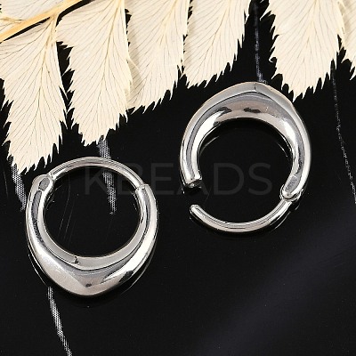 316 Surgical Stainless Steel Hoop Earrings EJEW-G416-42B-P-1