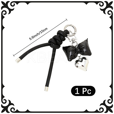 1Pc Imitation Leather Keychain AJEW-CL0001-09A-1