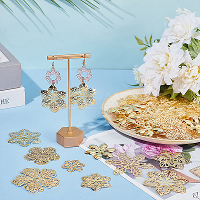 90Pcs 9 Styles Iron Filigree Joiners IFIN-PH0001-35-1